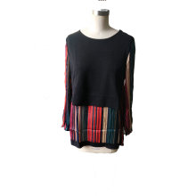 spring Fashion Striped Colourful Elegant Women′s T-Shirt